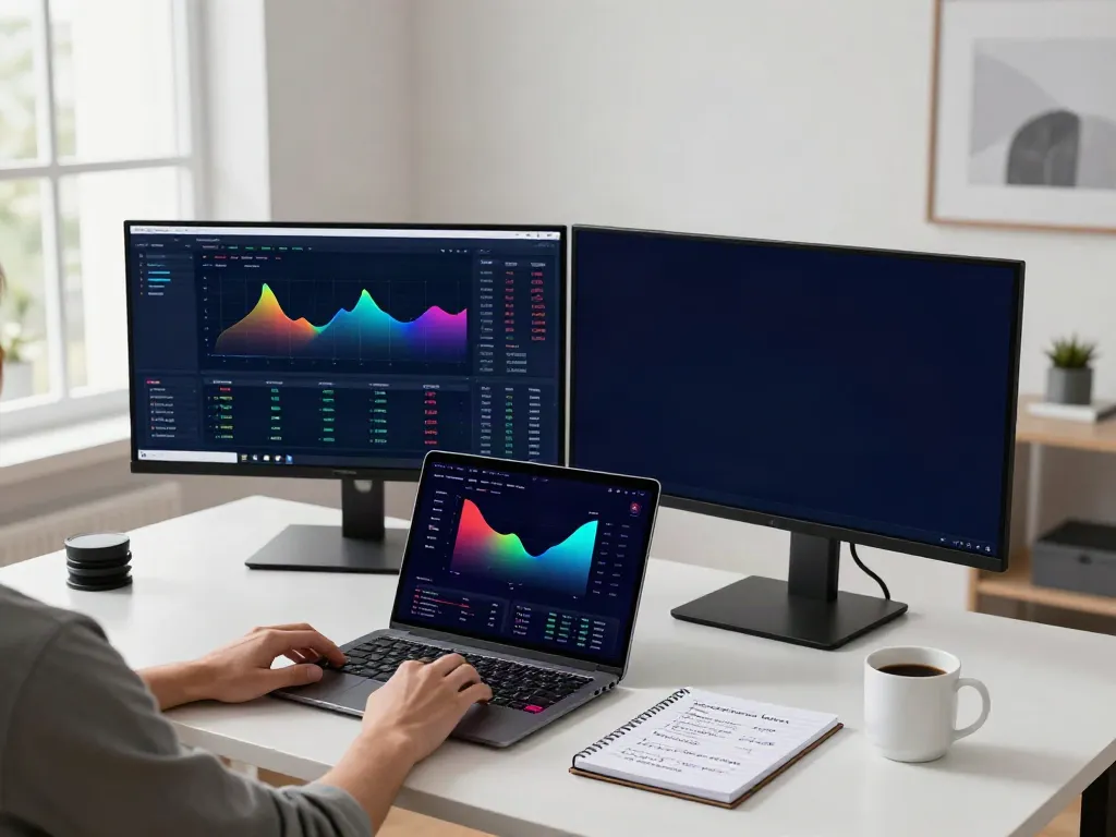 Leintel trading workspace showcasing cryptocurrency charts, DeFi yields, and digital wallet setup.